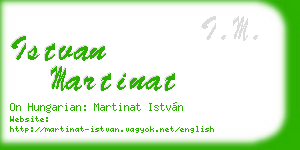 istvan martinat business card